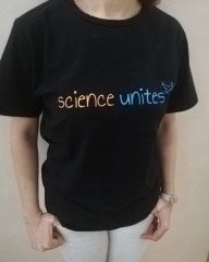 ''Science Unites'' Baskılı T-shirt
