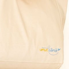 Gabardin Körüklü Kumaş Bej Çanta